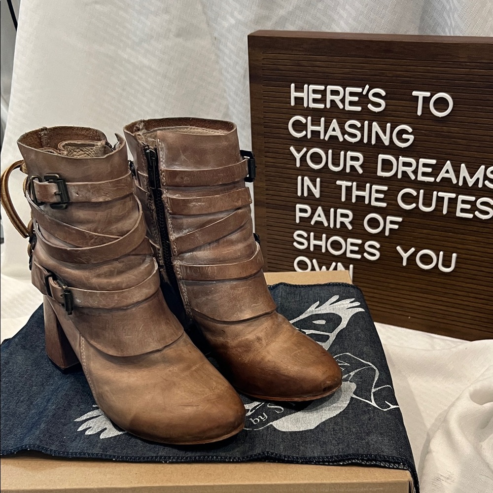 Freebird by Steven Brown Leather Ankle Boots